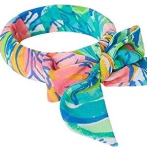 Lilly Pulitzer fabric wrapped bangle in surf Gypsea print NWT